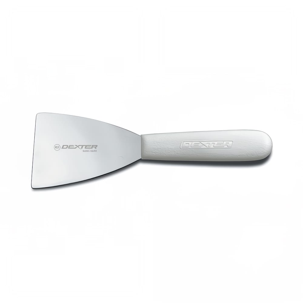 135-17313 SANI-SAFE® 3" Pan Scraper w/ Polypropylene White Handle, Stainless Steel
