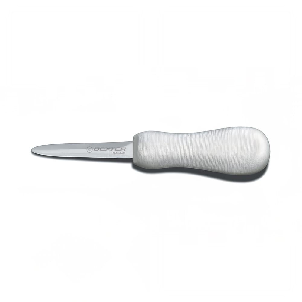 135-10863 SANI-SAFE® 3" Oyster Knife w/ Polypropylene White Handle, Carbon Steel