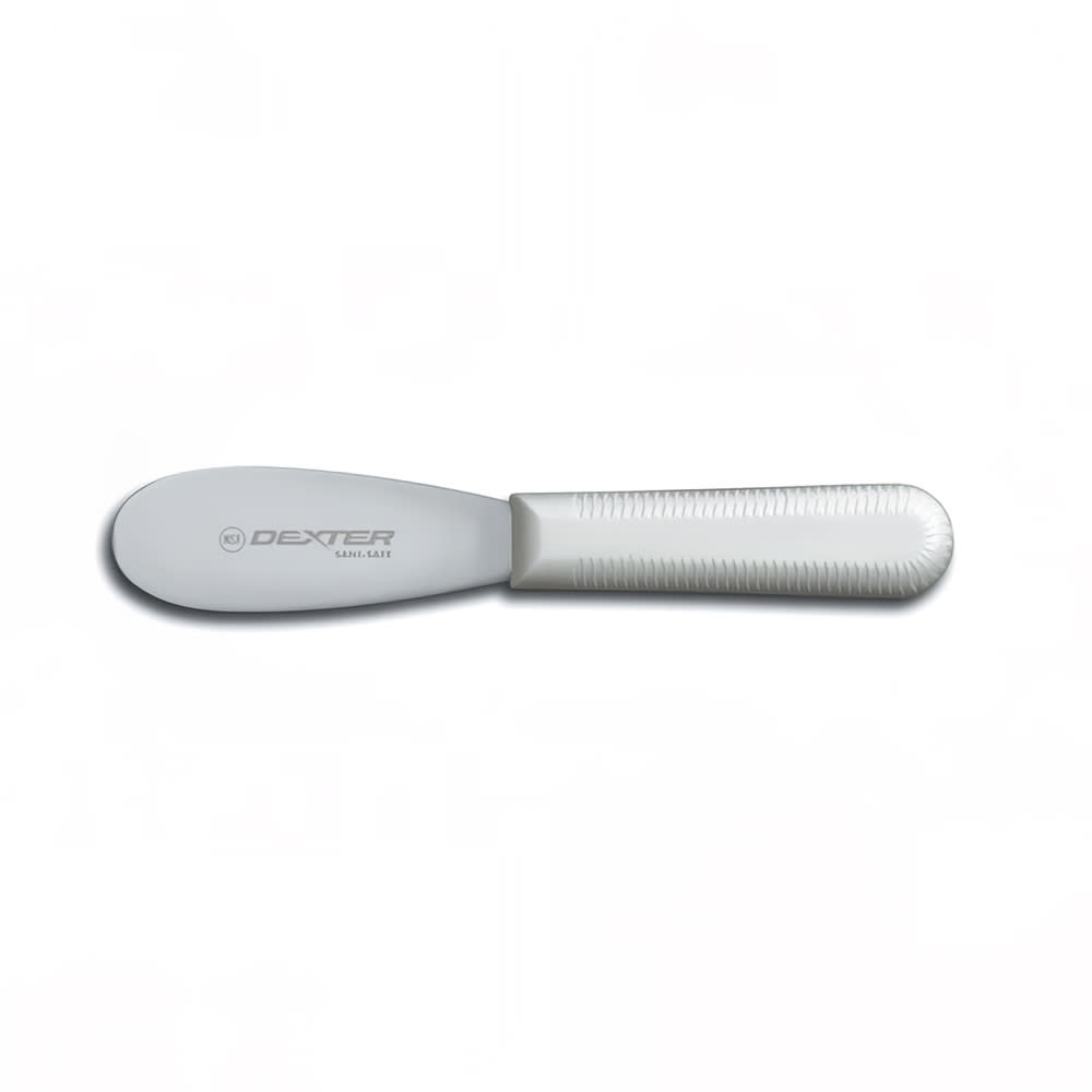 135-18193 SANI-SAFE® 3 1/2" Sandwich Spreader w/ Polypropylene White Handle, Stainless Steel