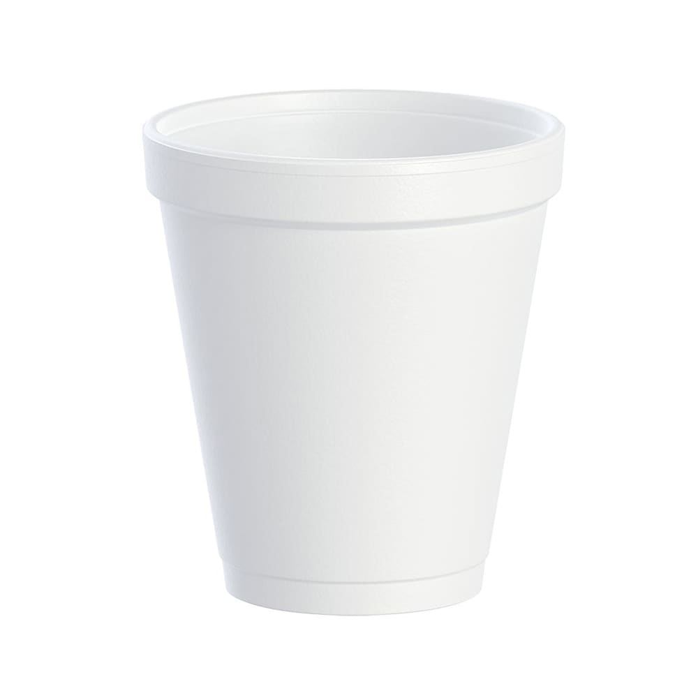 Dart 8J8 J Cup® 8 oz Insulated Foam Cup - Polystyrene, White