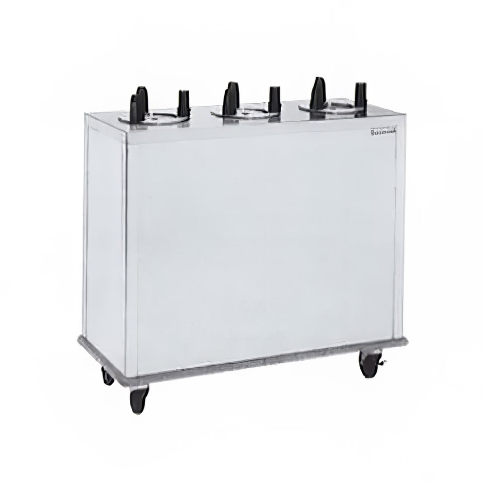 032-CAB3913QT208 47 1/4" Heated Mobile Dish Dispenser w/ (3) Columns - Stainless, 208v/1ph