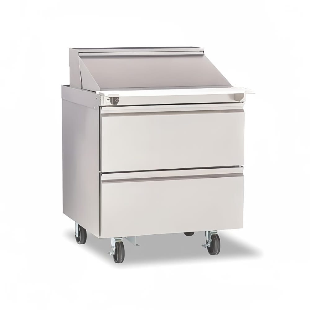 032-D4427NP9M 27" Mega Top Sandwich/Salad Prep Table w/ Refrigerated Base, 115v