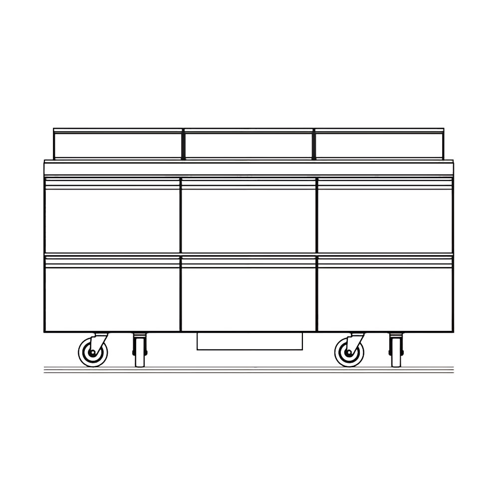 032-D4472NP18 72" Sandwich/Salad Prep Table w/ Refrigerated Base, 115v