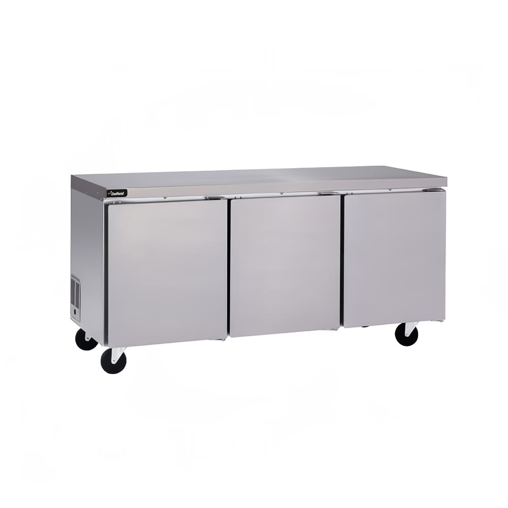 032-GUR72BPS 72" Worktop Refrigerator w/ (3) Sections, 115v