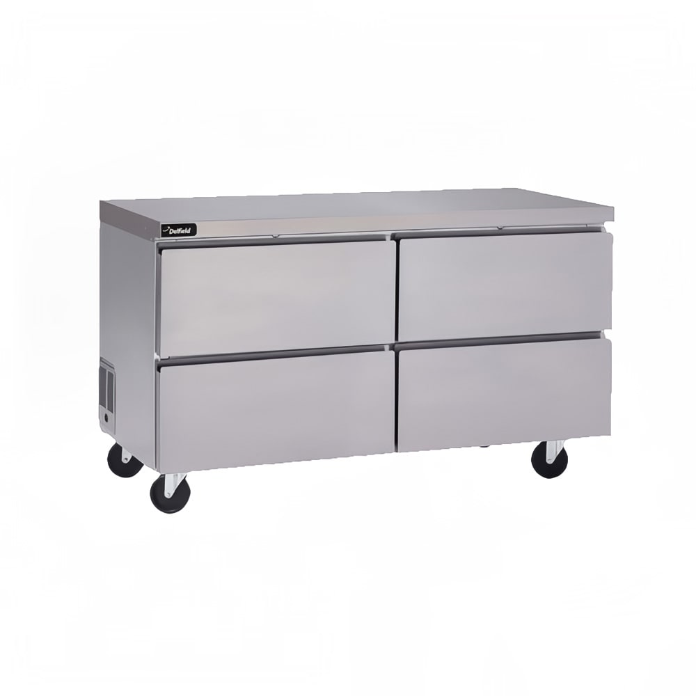 032-GUF60PD 60" W Undercounter Freezer w/ (2) Sections & (4) Drawers, 115v