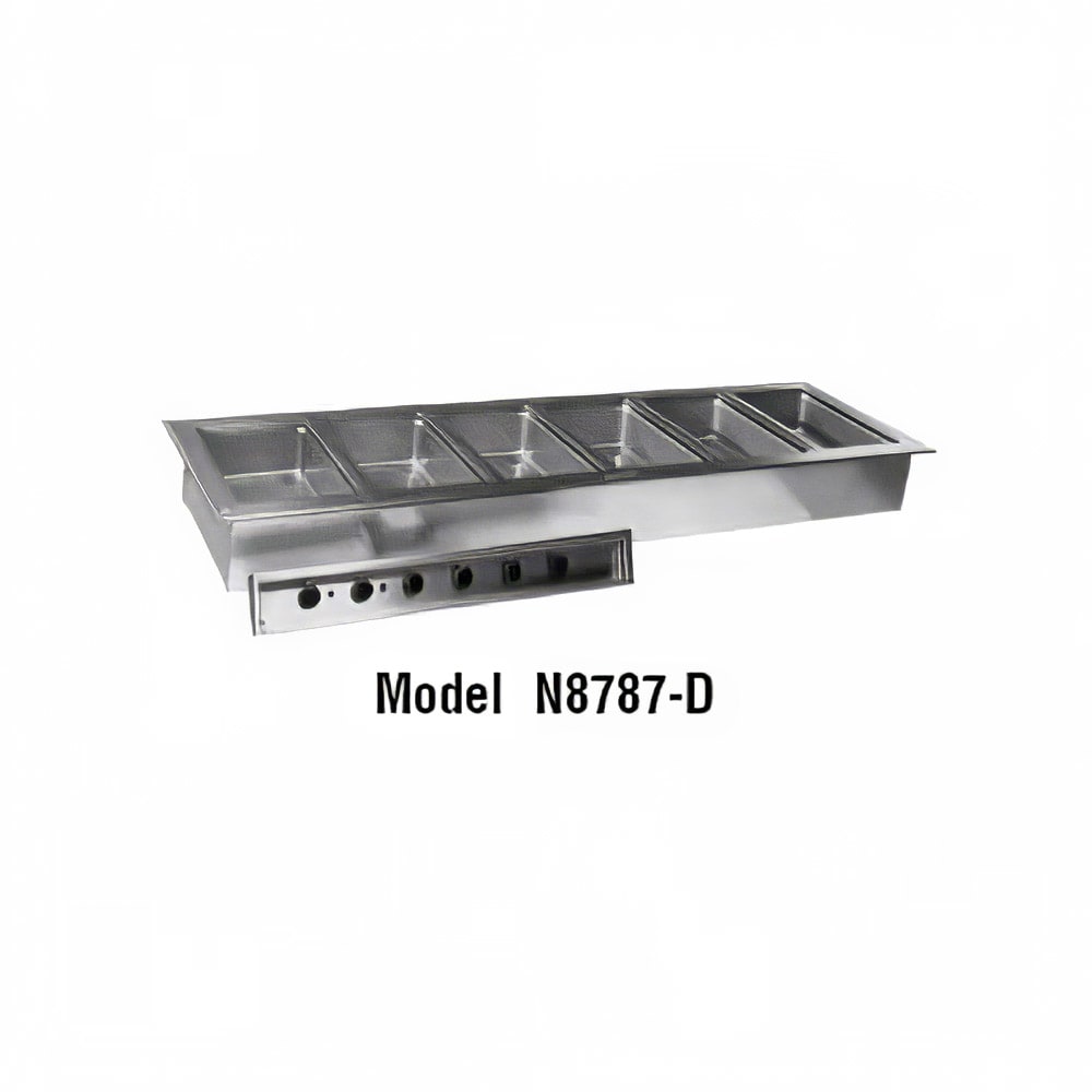 032-N8745D Drop-In Hot Food Well w/ (3) Full Size Pan Capacity, 208 230v/1ph