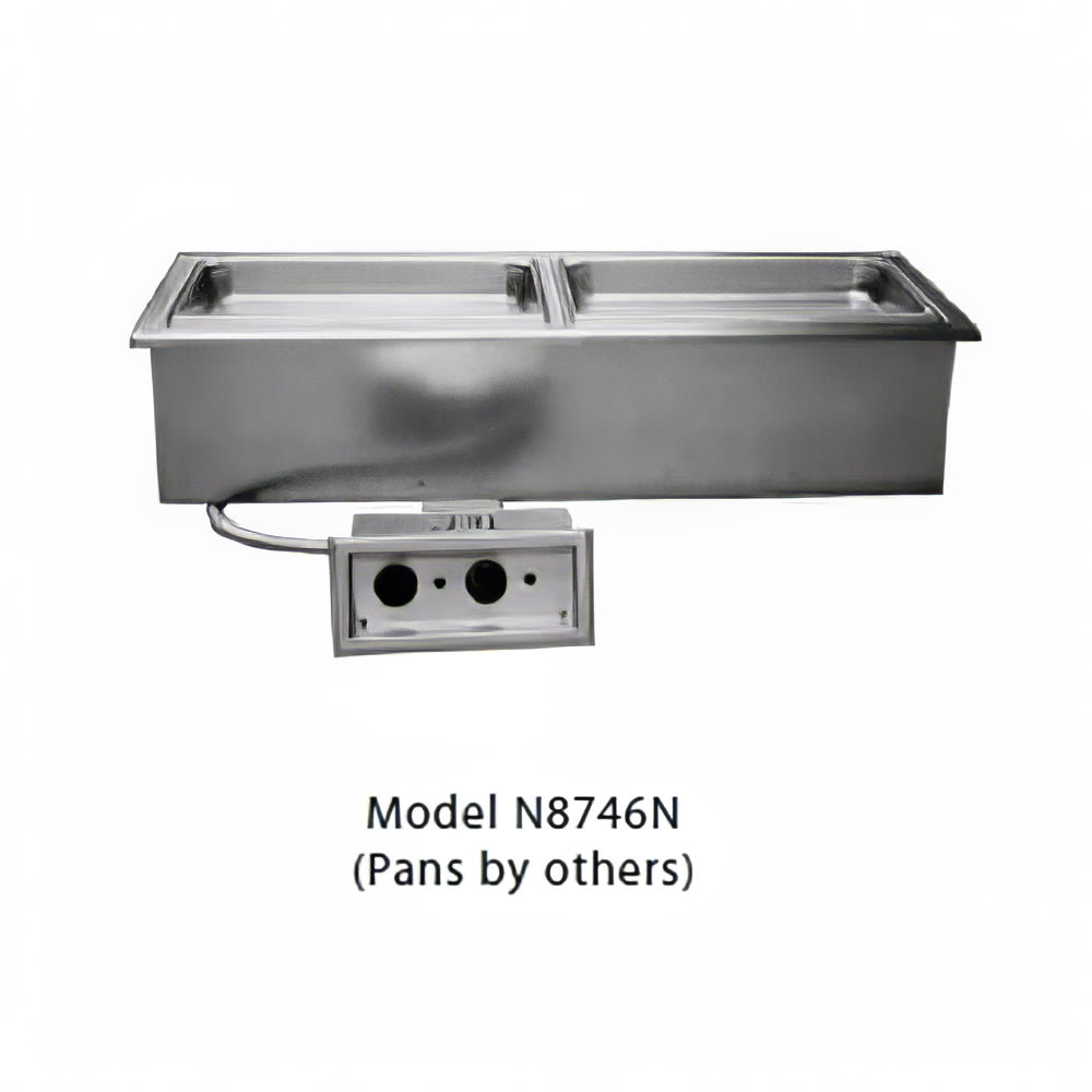 032-N8746ND 45 1/2" Drop In Hot Food Table w/ (2) Wells, 120v