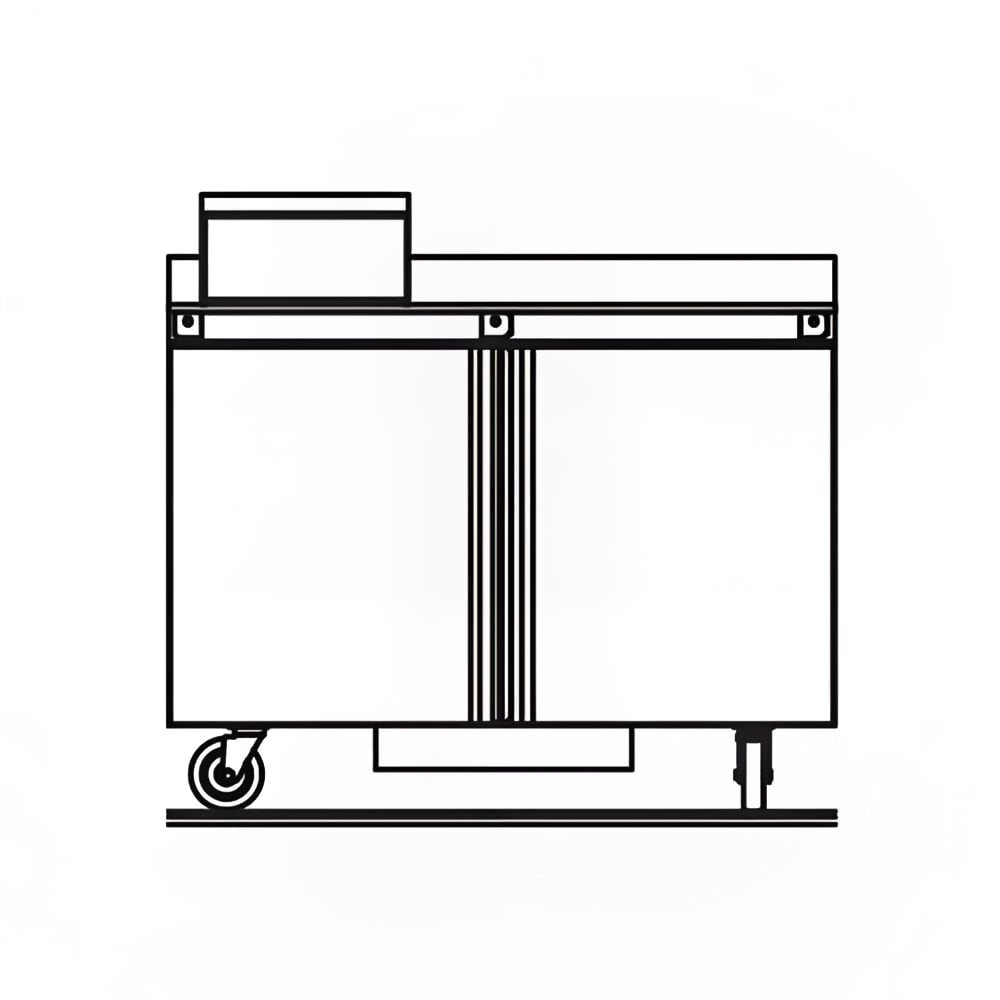 032-ST4448NP6M 48" Mega Top Sandwich/Salad Prep Table w/ Refrigerated Base, 115v