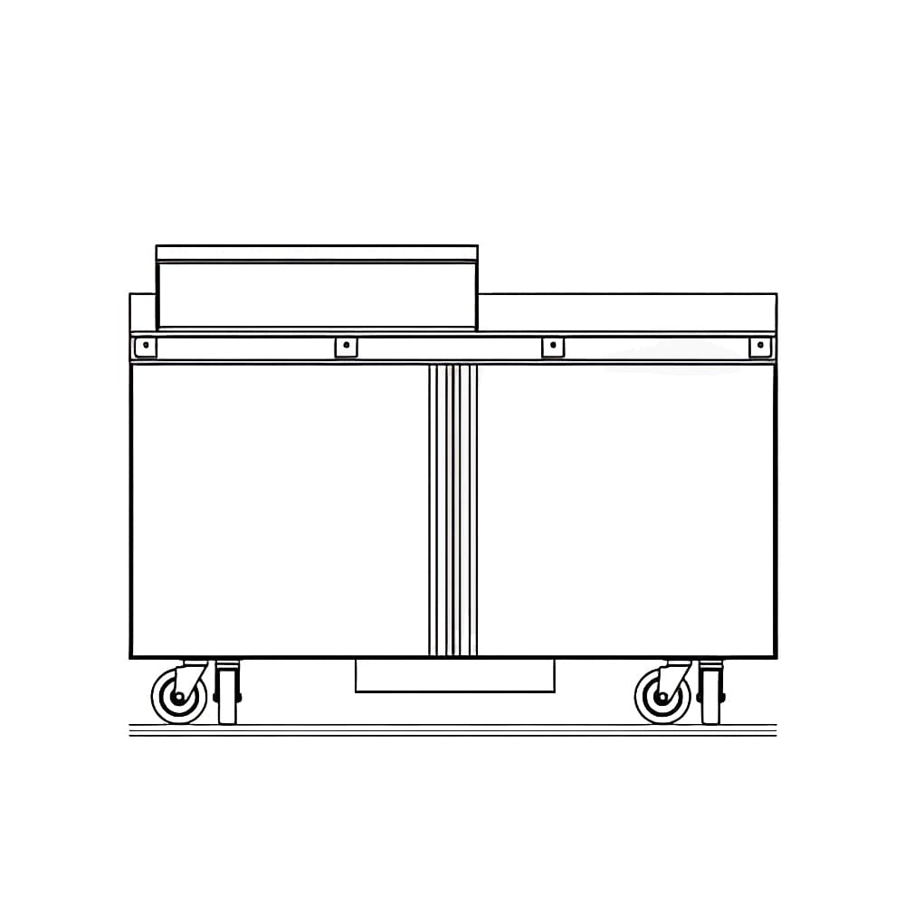 032-ST4460NP12M 60" Mega Top Sandwich/Salad Prep Table w/ Refrigerated Base, 115v
