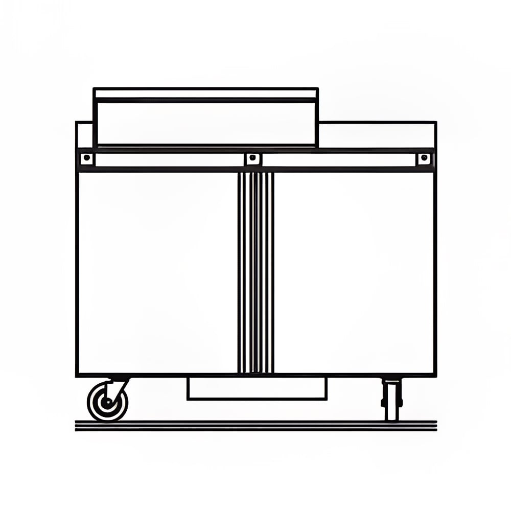 032-ST4448NP12M 48" Mega Top Sandwich/Salad Prep Table w/ Refrigerated Base, 115v