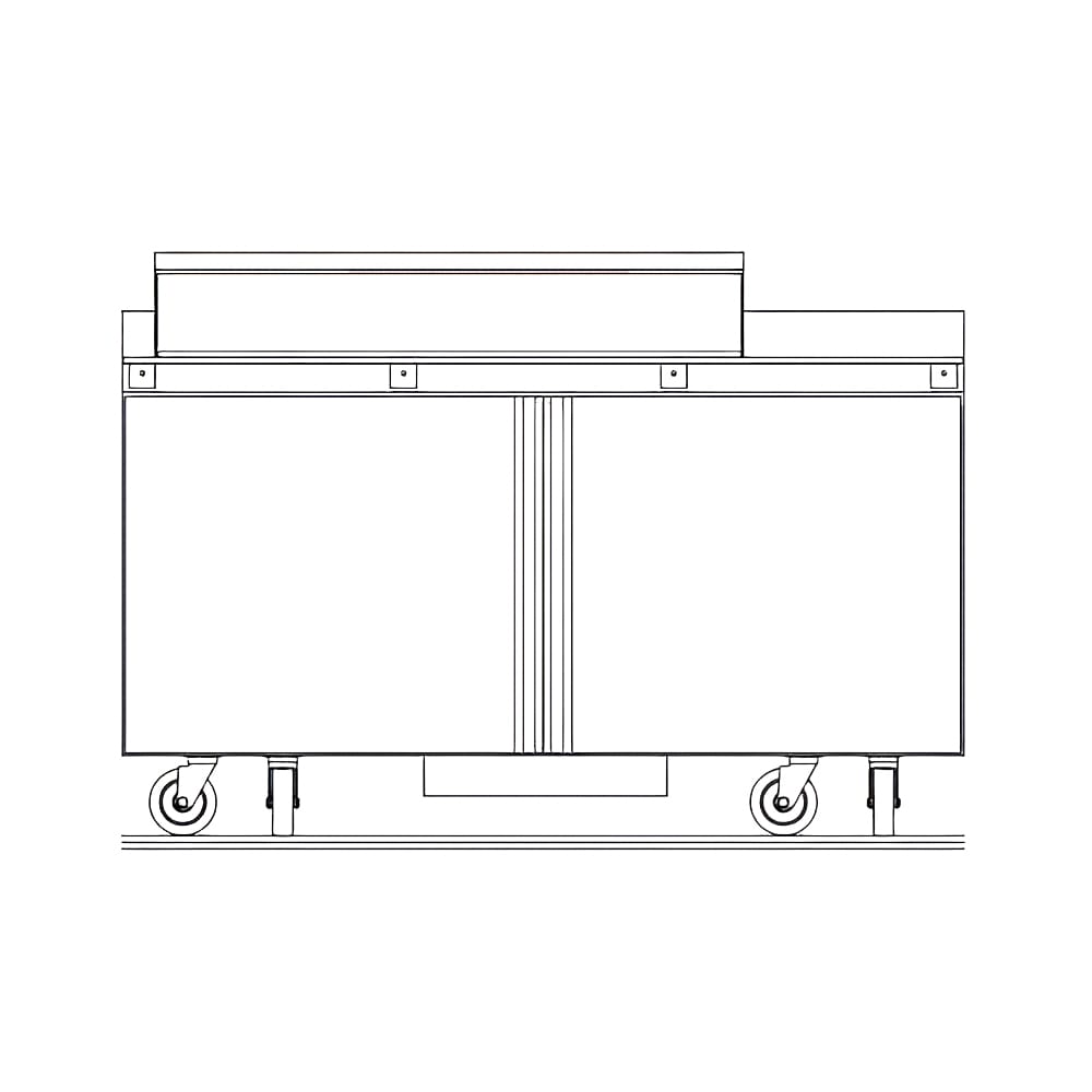 032-ST4464NP18M 64" Mega Top Sandwich/Salad Prep Table w/ Refrigerated Base, 115v