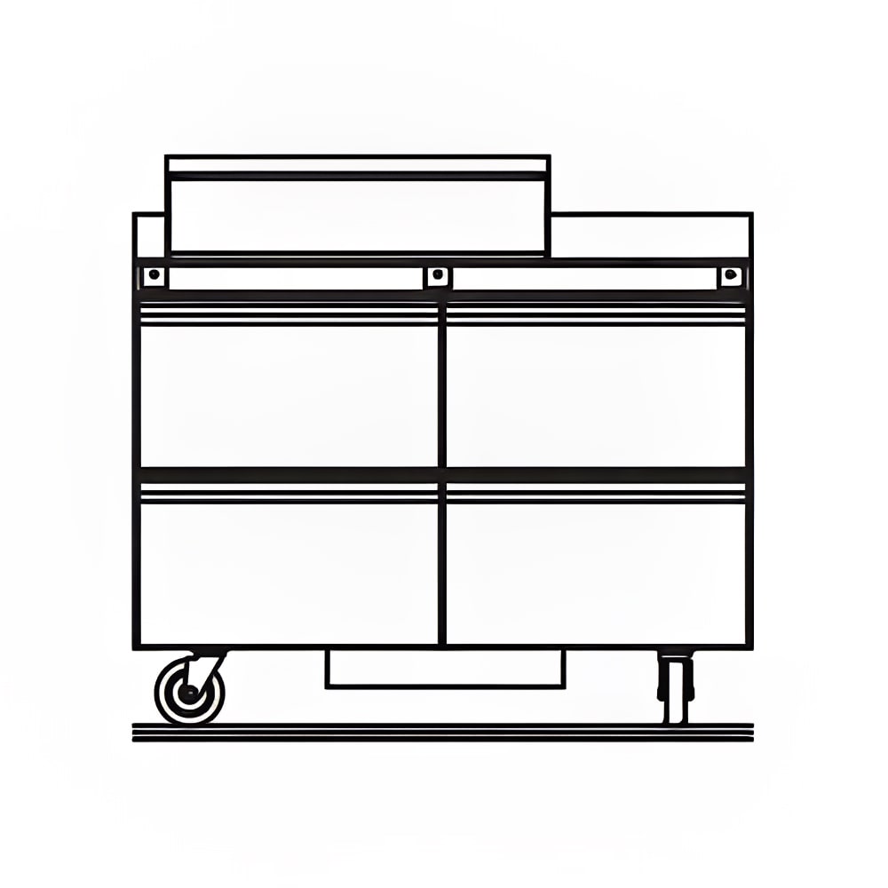 032-STD4448NP12M 48" Mega Top Sandwich/Salad Prep Table w/ Refrigerated Base, 115v