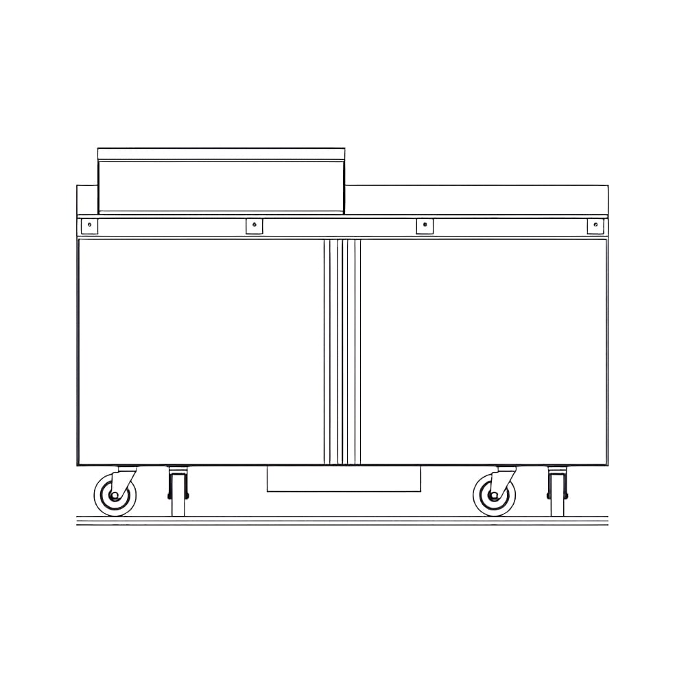 032-ST4464NP12M 64" Mega Top Sandwich/Salad Prep Table w/ Refrigerated Base, 115v