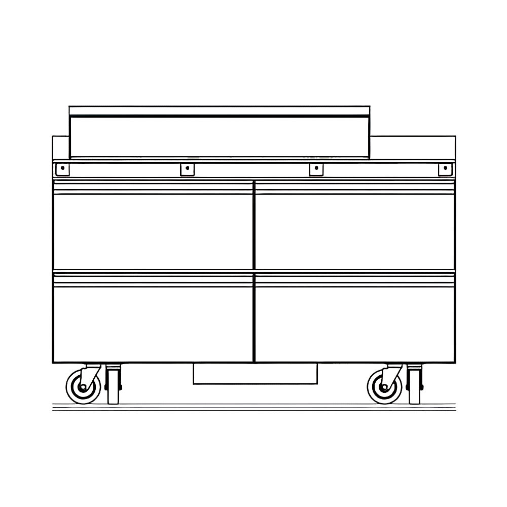 032-STD4460NP18M 60" Mega Top Sandwich/Salad Prep Table w/ Refrigerated Base, 115v