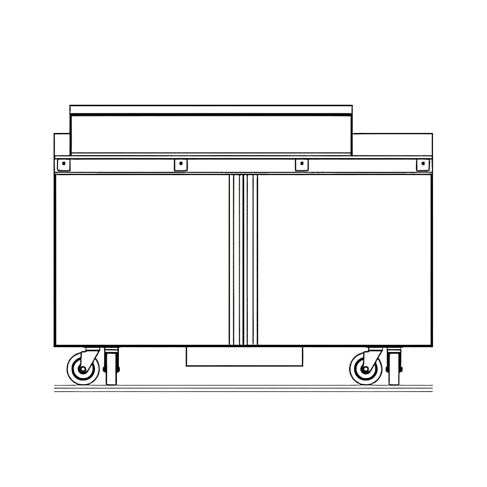 032-ST4460NP18M 60" Mega Top Sandwich/Salad Prep Table w/ Refrigerated Base, 115v