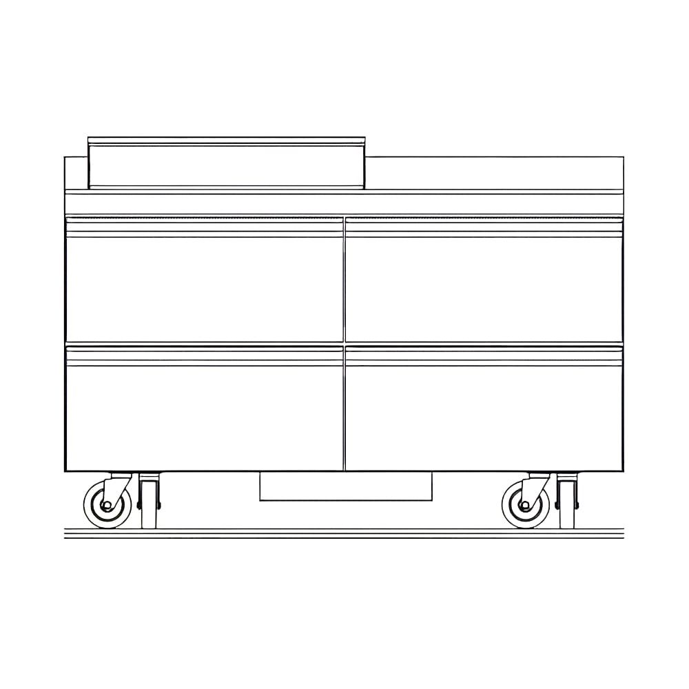 032-STD4460NP8 60" Sandwich/Salad Prep Table w/ Refrigerated Base, 115v