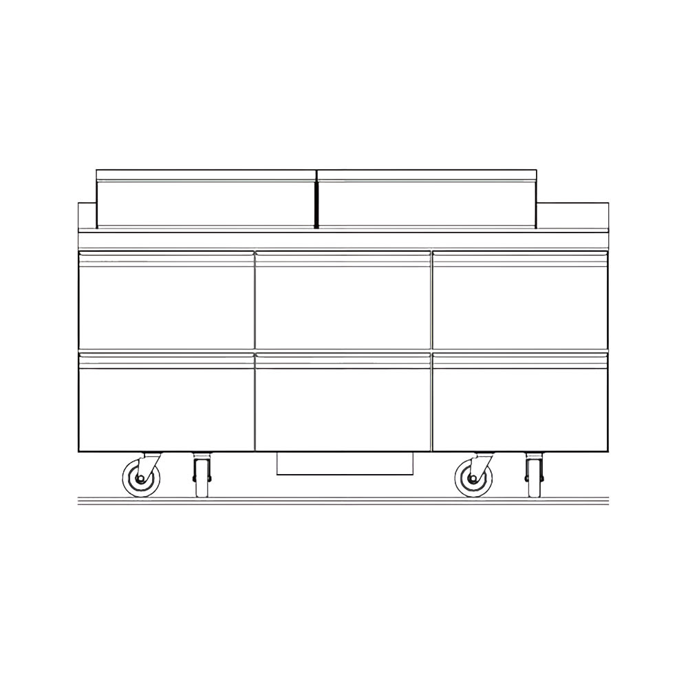 032-STD4472NP24M 72" Mega Top Sandwich/Salad Prep Table w/ Refrigerated Base, 115v