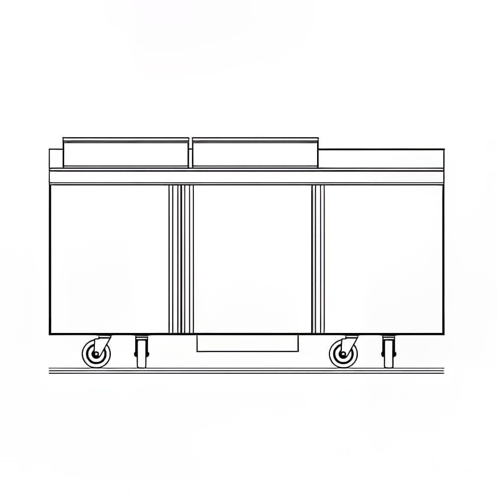032-ST4472NP12 72" Sandwich/Salad Prep Table w/ Refrigerated Base, 115v