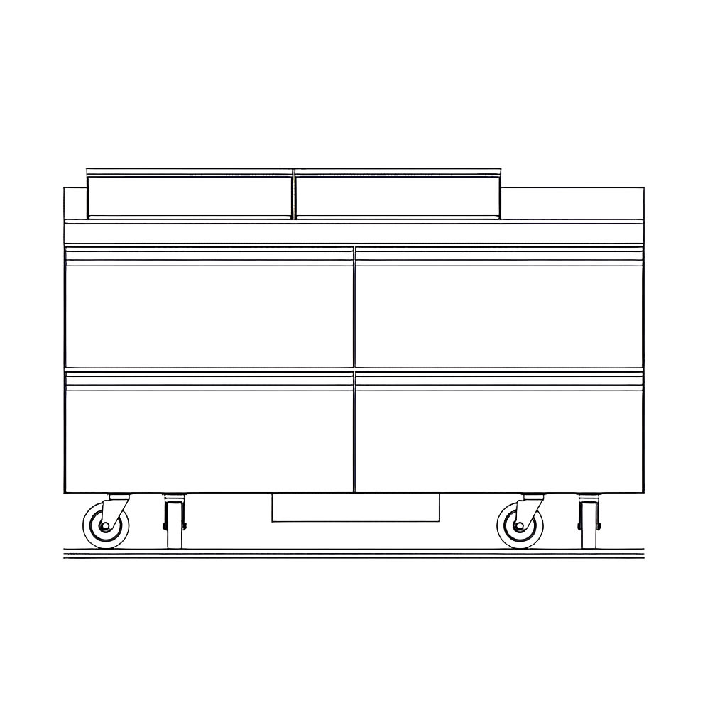 032-STD4464NP12 64" Sandwich/Salad Prep Table w/ Refrigerated Base, 115v