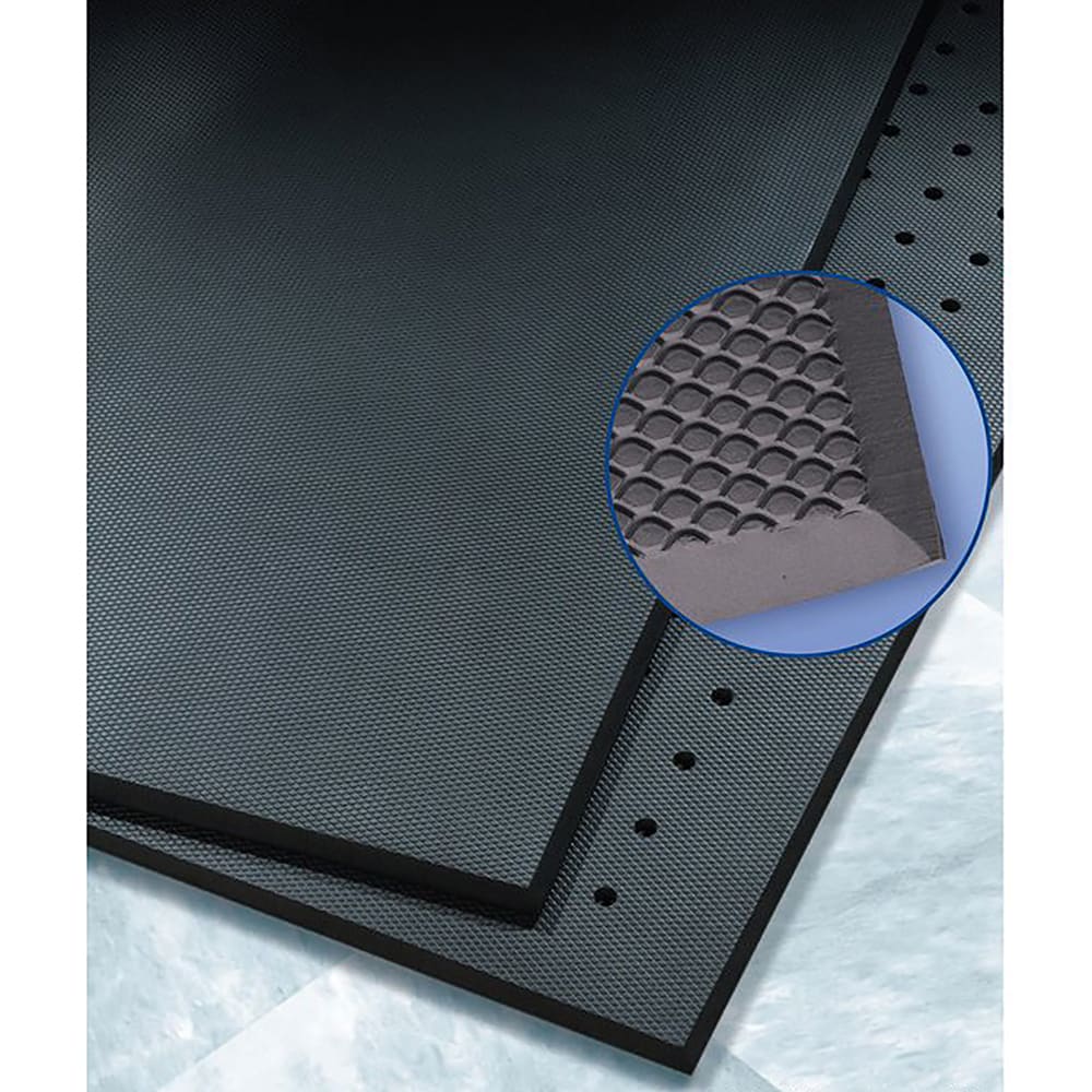 292-220035H VIP Black Cloud Mat w/ Drain Holes - 3' x 5', Rubber, Black