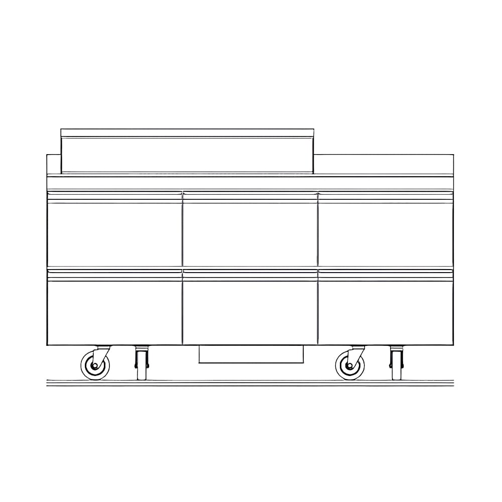 032-STD4472NP18M 72" Mega Top Sandwich/Salad Prep Table w/ Refrigerated Base, 115v