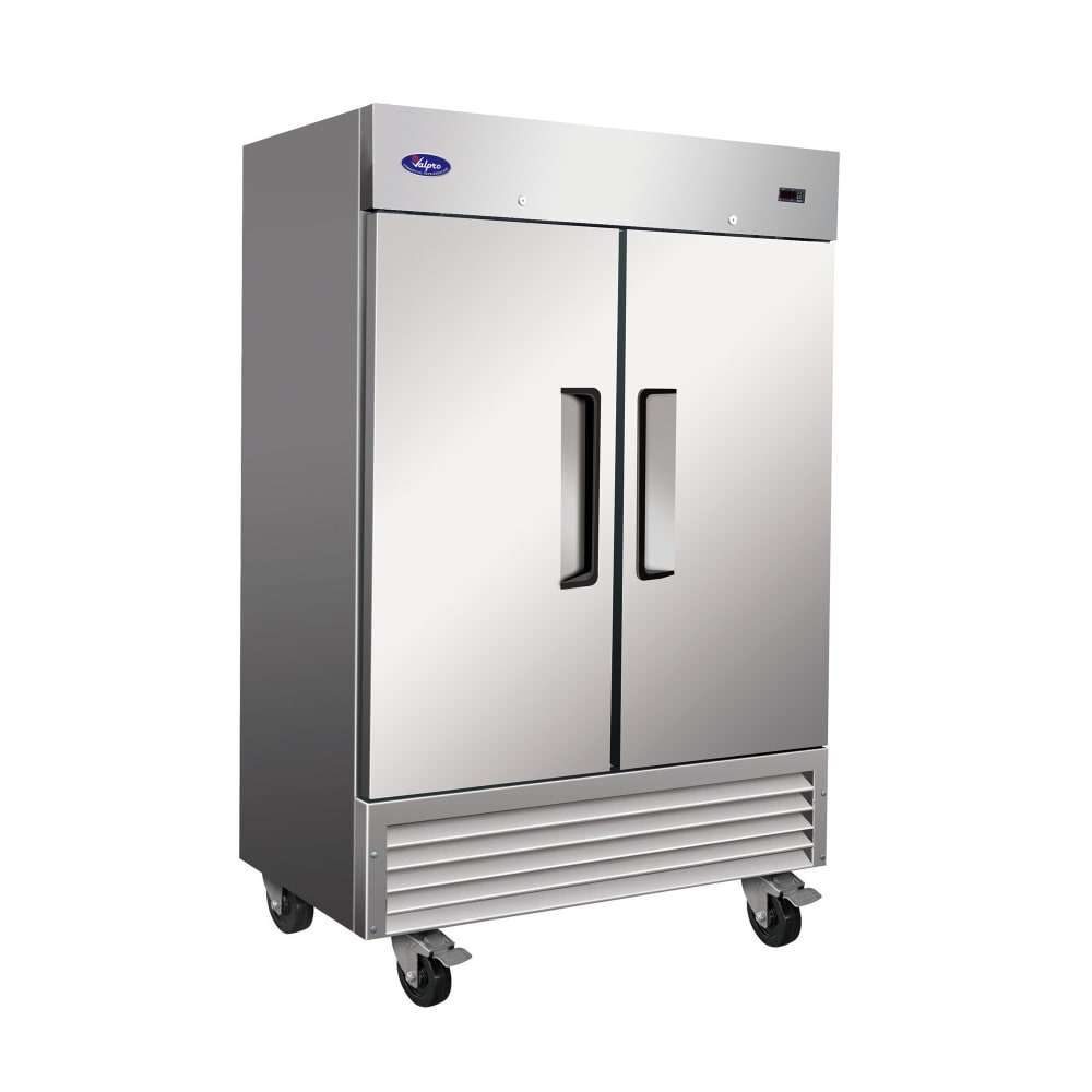 970-VP2F 53 9/10" Two Section Reach In Freezer, (2) Left/Right Hinge Solid Doors, 115v