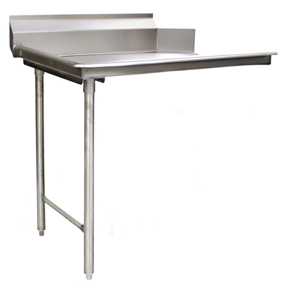 241-CDTR24164 24" Straight Clean Dishtable - L-R, 8" Backsplash, 16 ga 430 Stainless