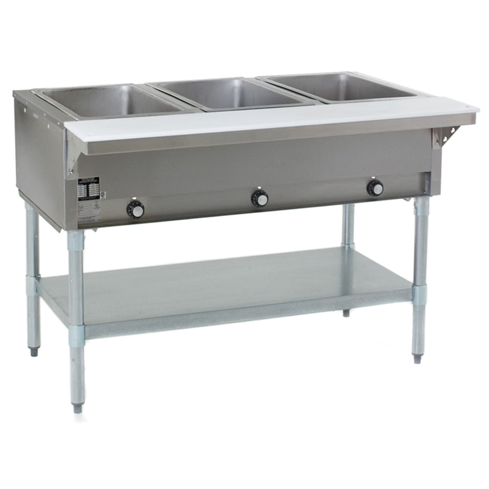 241-HT3LP 48" Hot Food Table w/ (3) Wells & Cutting Board, Liquid Propane