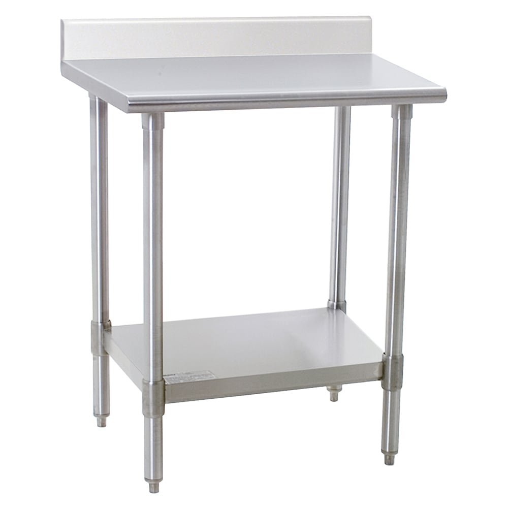 241-T3030BBS 30" 16 ga Work Table w/ Undershelf & 430 Series Stainless Top, 4 1/2"...