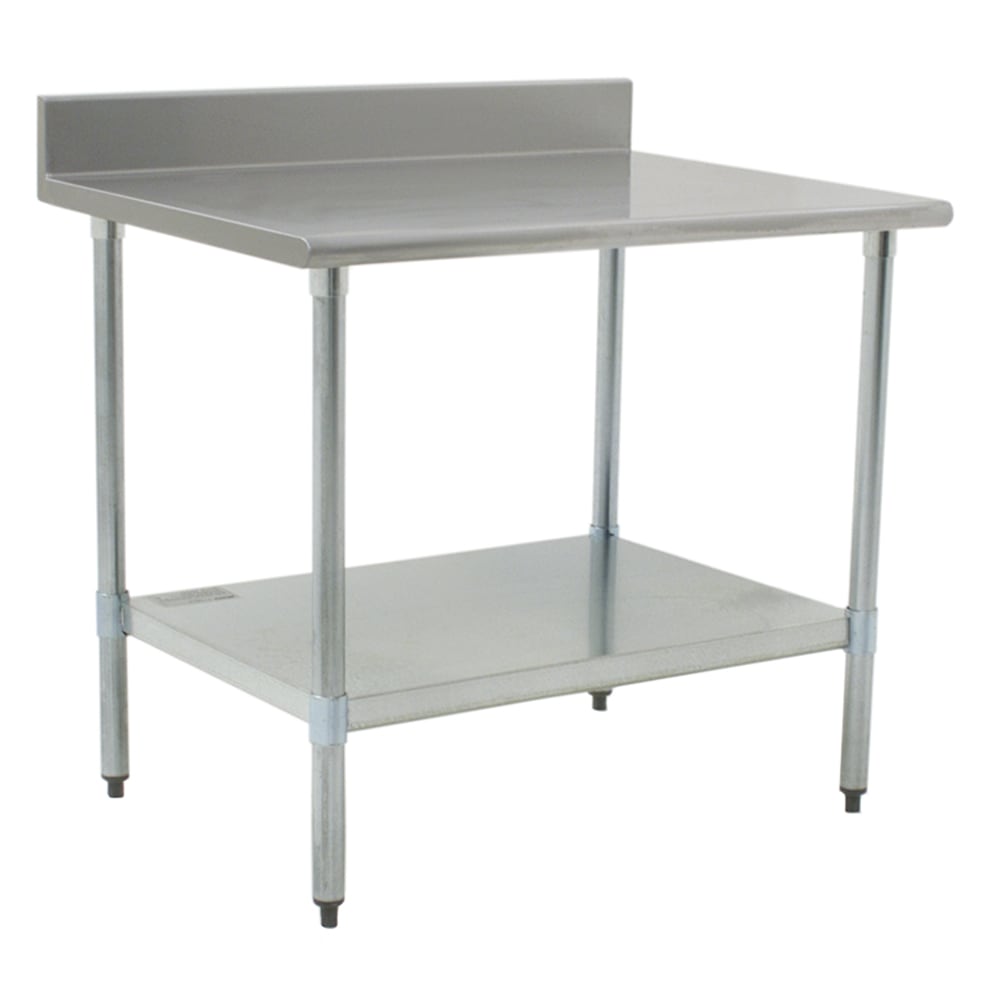 241-T3036BBS 36" 16 ga Work Table w/ Undershelf & 430 Series Stainless Top, 4 1/2"...
