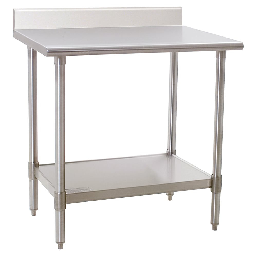 241-T3036SEBBS 36" 16 ga Work Table w/ Undershelf & 300 Series Stainless Top, 4 1/2&quot...