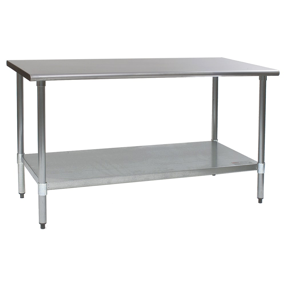241-T3060EB 60" 16 ga Work Table w/ Undershelf & 304 Series Stainless Top