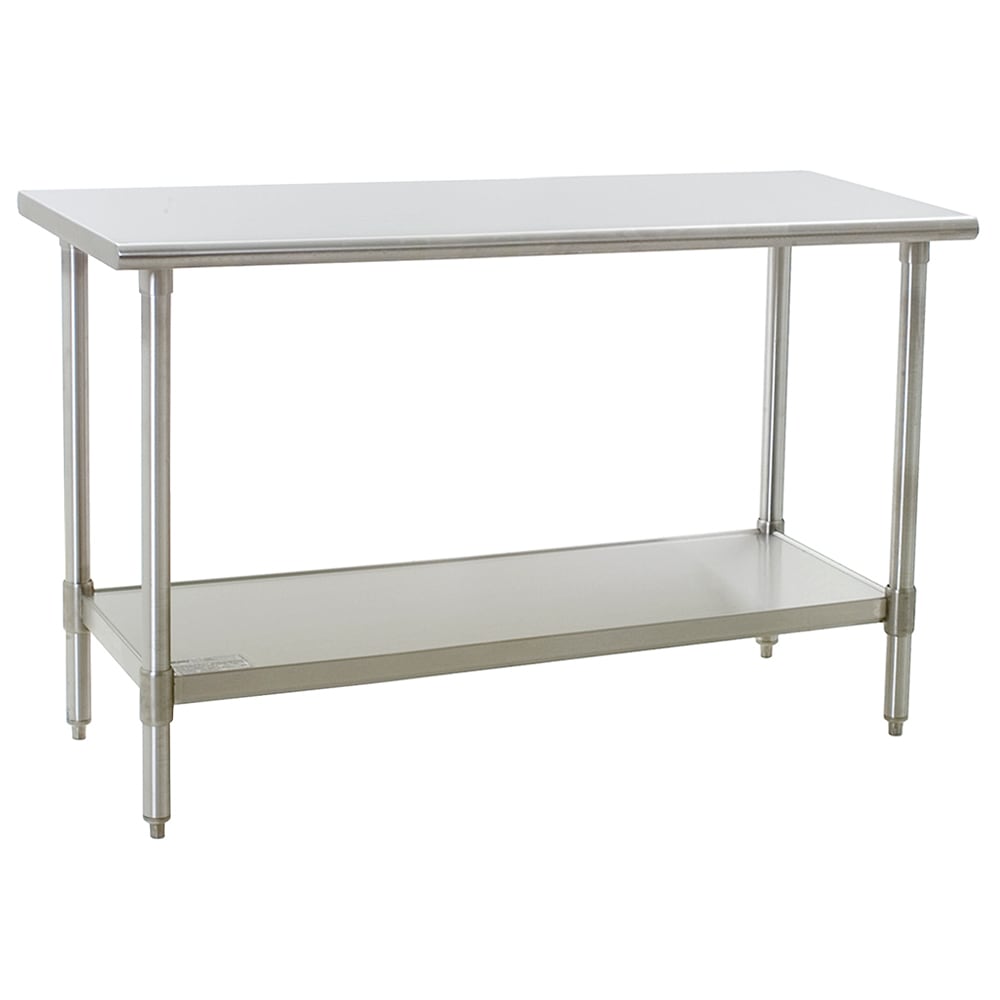 241-T3060SEB 60" 16 ga Work Table w/ Undershelf & 300 Series Stainless Flat Top
