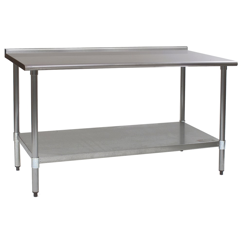 241-UT3060B 60" 16 ga Work Table w/ Undershelf & 430 Series Stainless Top, 1 1/2" B...