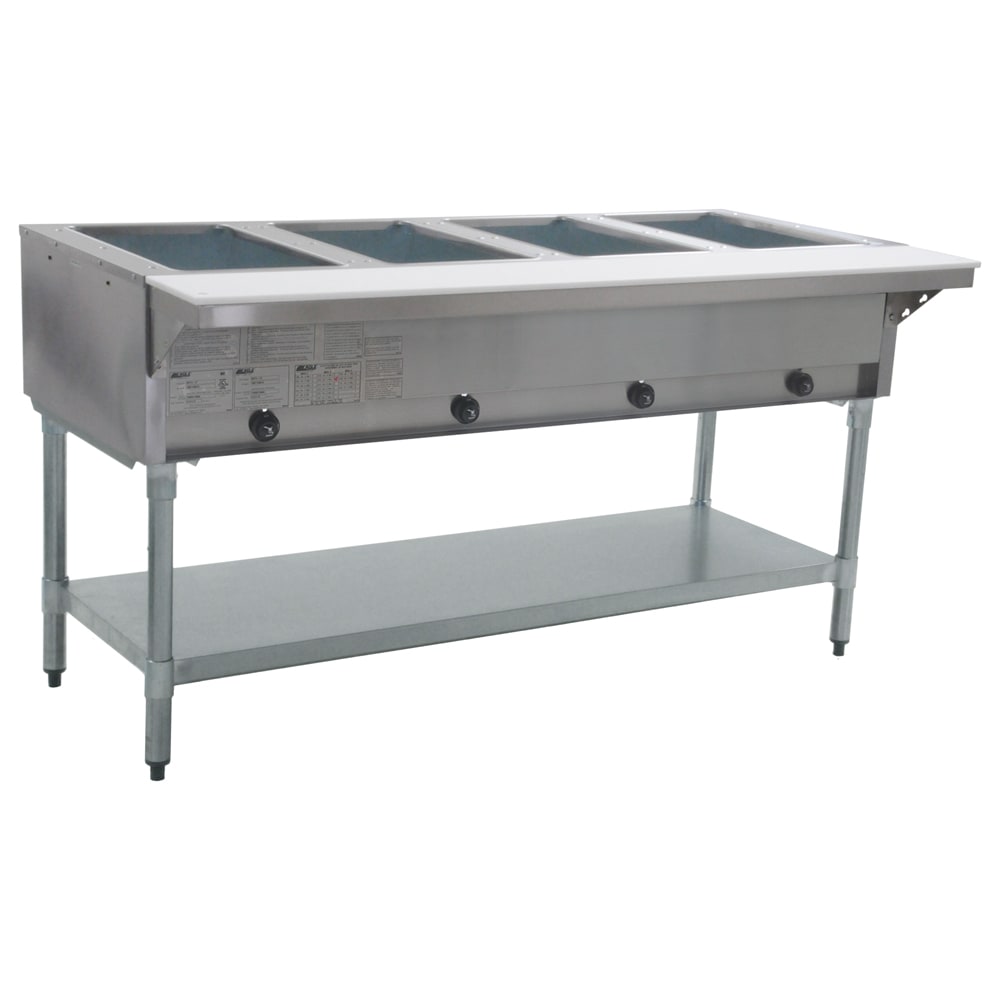 241-HT4NG 63 1/2" Hot Food Table w/ (4) Wells & Cutting Board, Natural Gas