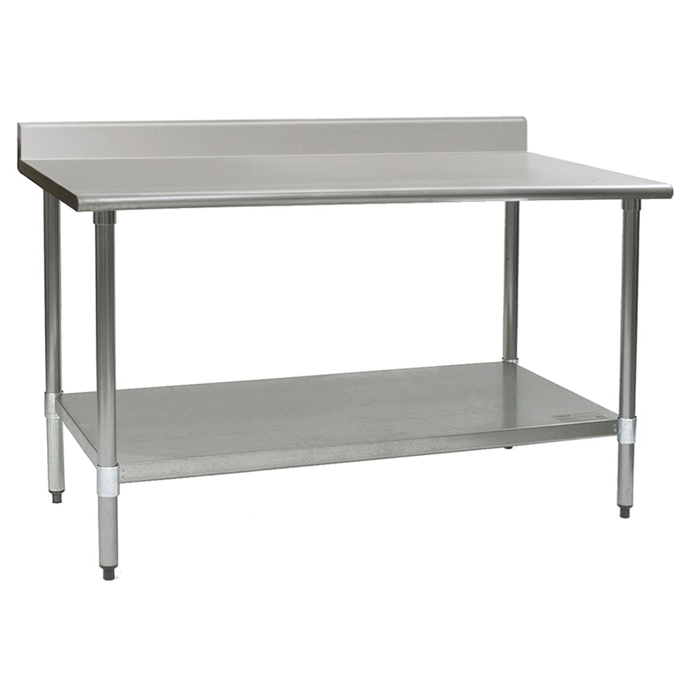 241-T3060BBS 60" 16 ga Work Table w/ Undershelf & 430 Series Stainless Top, 4 1/2"...