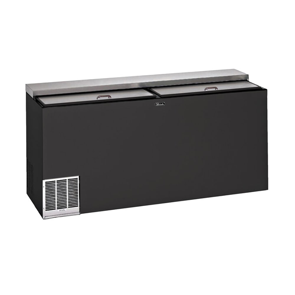 199-BC60RT3 60" Forced Air Bottle Cooler - Holds (252) 12 oz Bottles, Lid Locks, Black, 120v