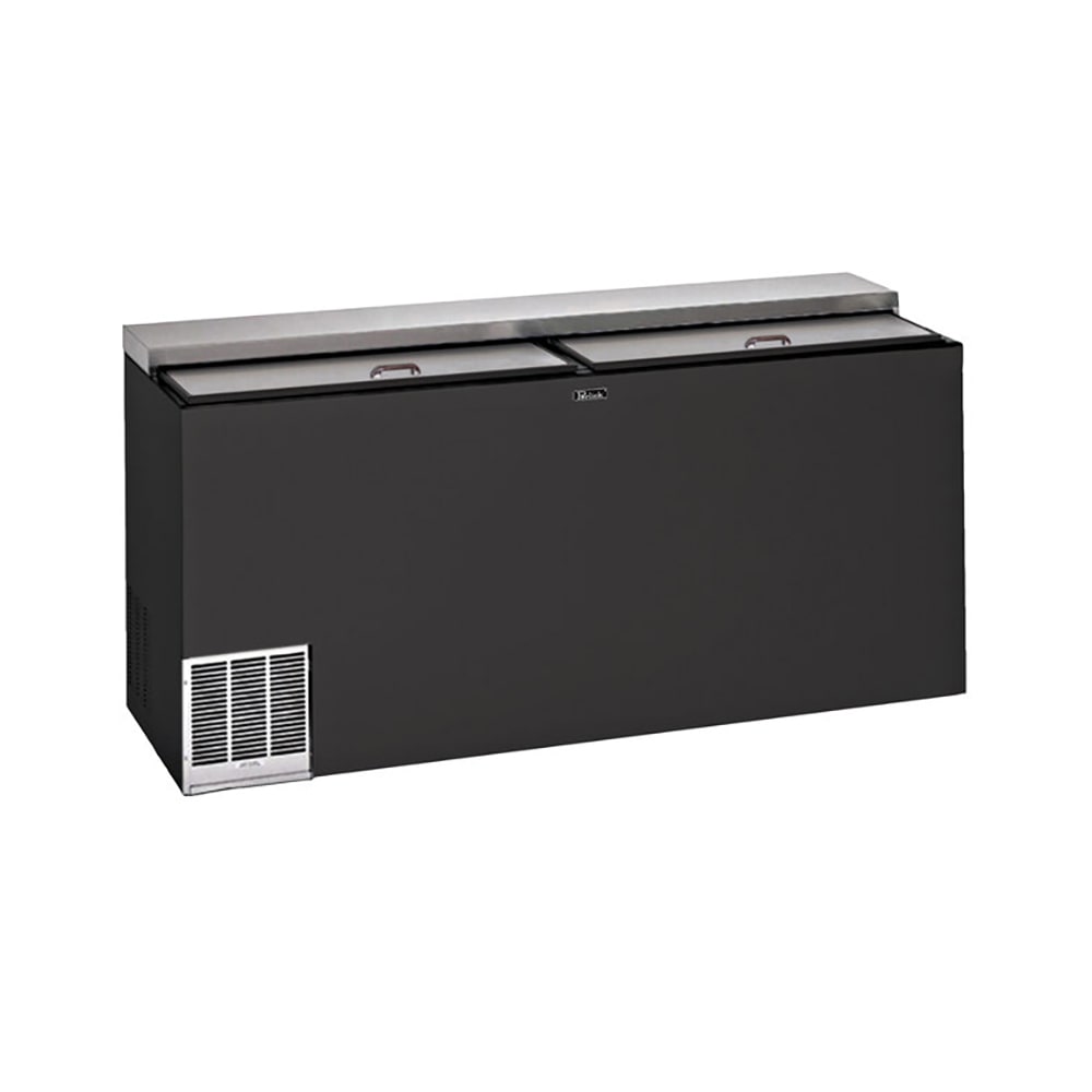 199-BC72RT3 72" Forced Air Bottle Cooler - Holds (339) 12 oz Bottles, Lid Locks, Black, 120v