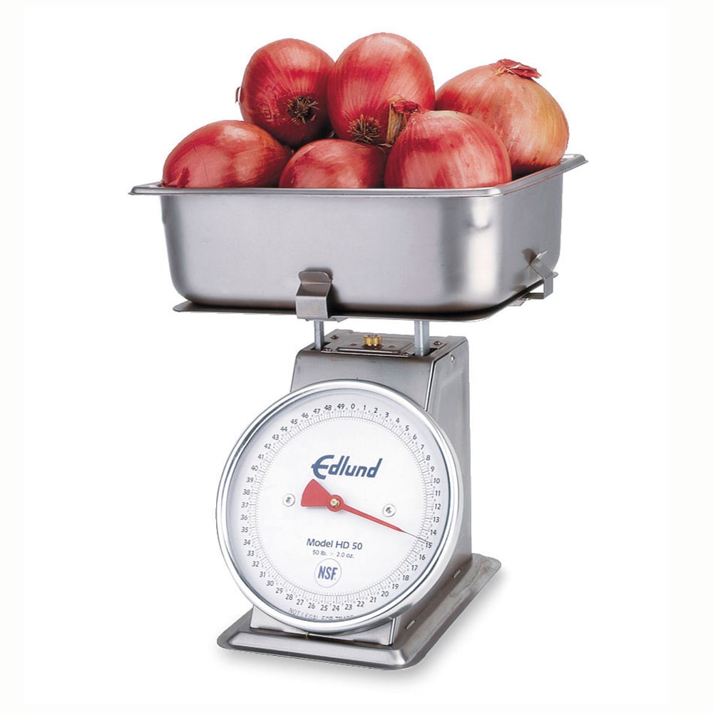 034-HD50P Receiving Dial Type Scale w/ Cradle & 4"Half Pan, 50 lb x 2 oz