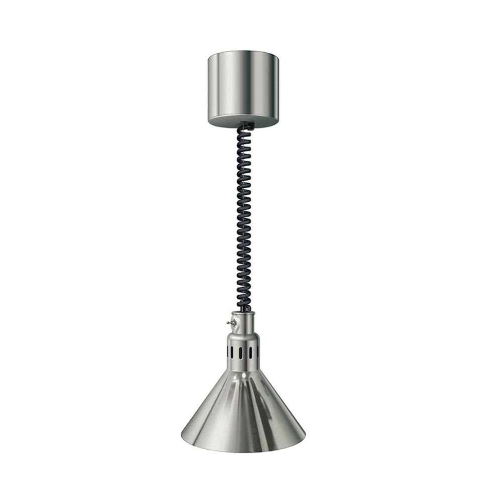 042-DL775RTRBRNICKL 71 7/8" Track Mount Heat Lamp w/ Retractable Cord - Remote Switch, Brigh...