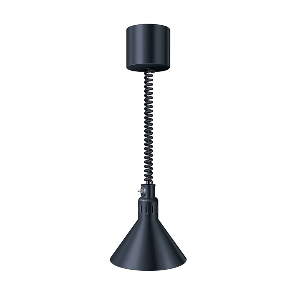 042-DL775RTLBOLDBLK 71 7/8" Track Mount Heat Lamp w/ Retractable Cord - Lower Switch, Bold B...