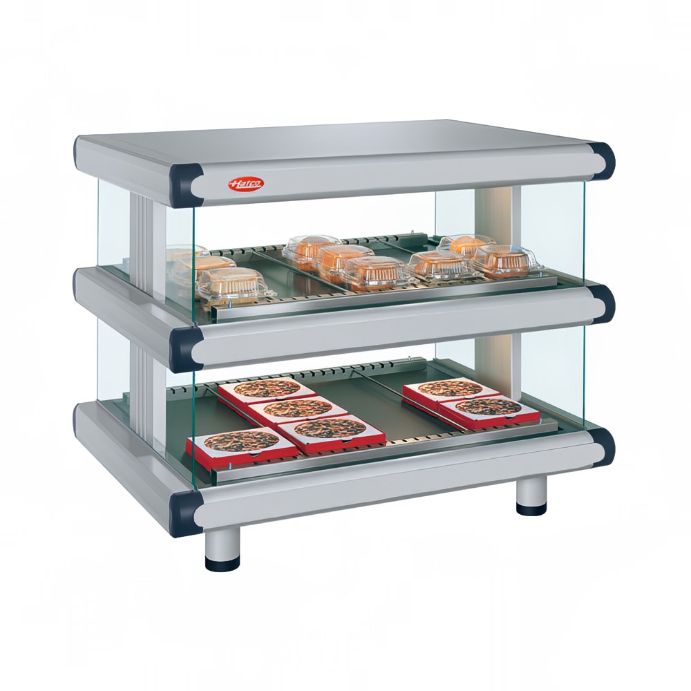 042-GR2SDH42D240 48 1/4" Self Service Countertop Heated Display Shelf - (2) Shelves, 120/240...