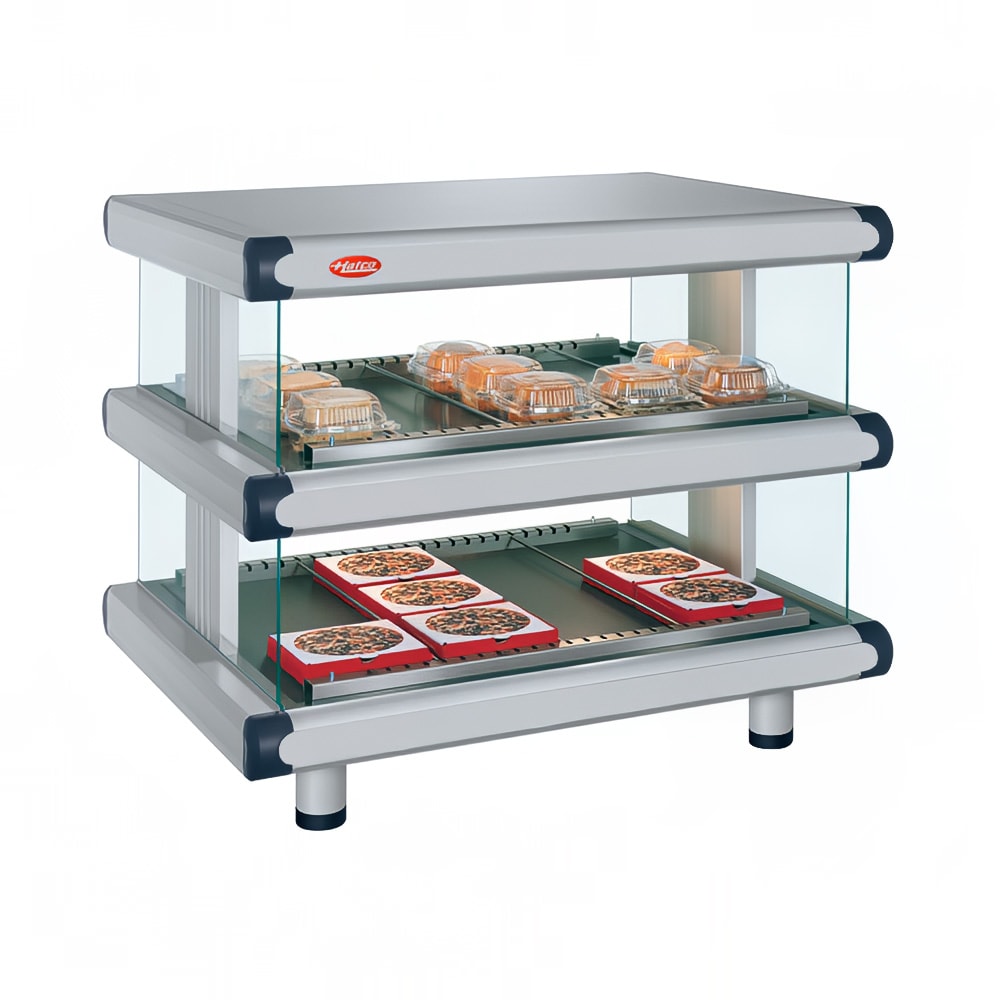042-GR2SDH60D208 66 1/4" Self Service Countertop Heated Display Shelf - (2) Shelves, 120/208...