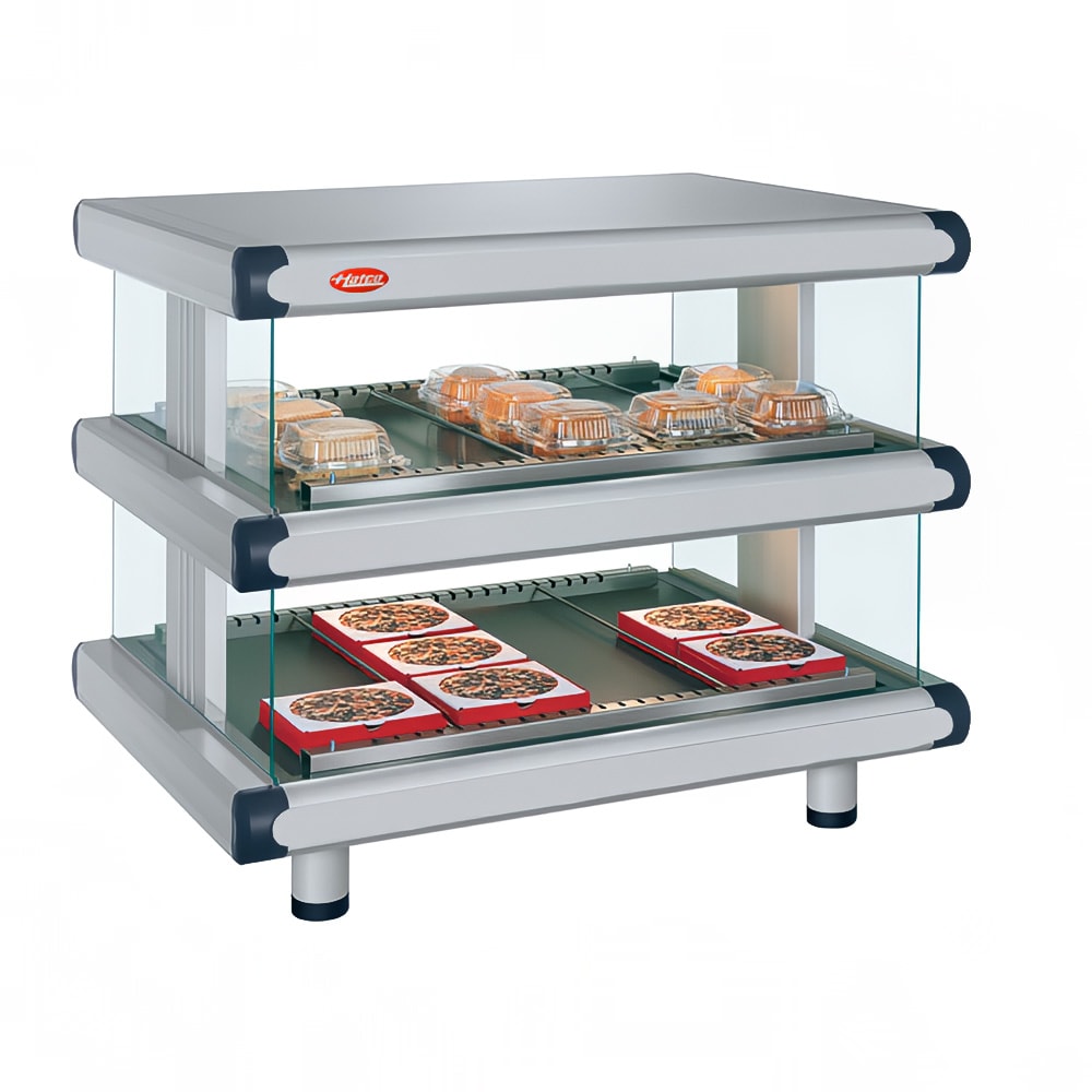 042-GR2SDH42D208 48 1/4" Self Service Countertop Heated Display Shelf - (2) Shelves, 120/208...