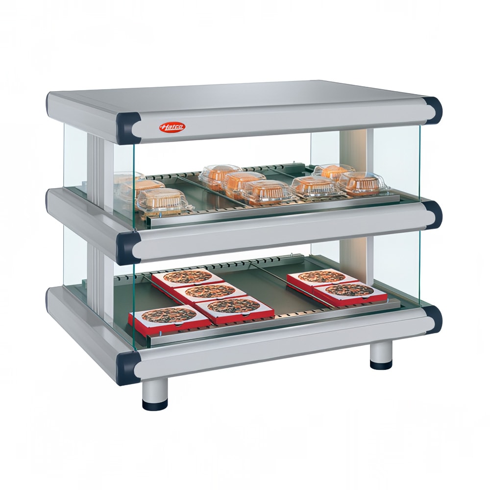 042-GR2SDH30D240 36 1/4" Self Service Countertop Heated Display Shelf - (2) Shelves, 120/240...