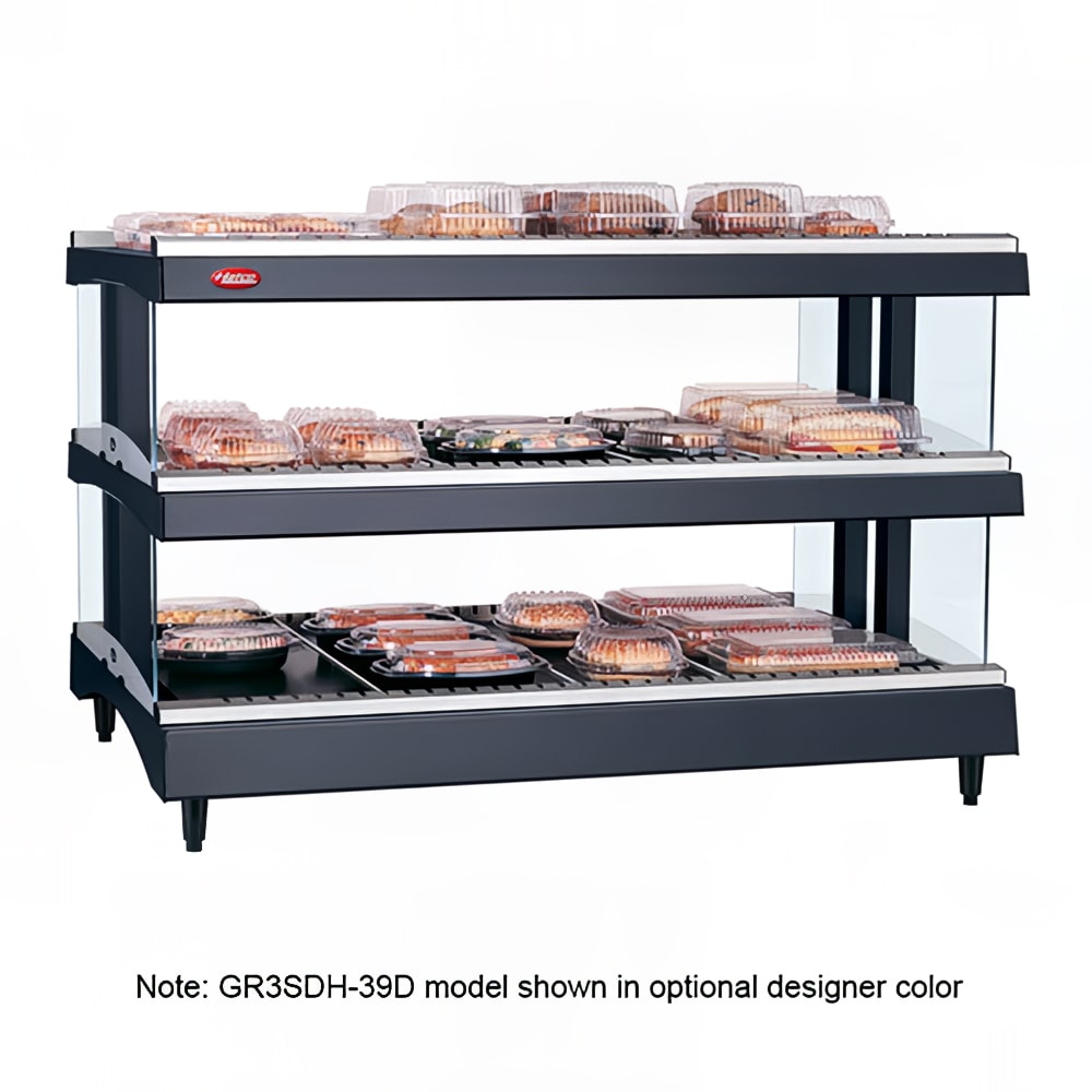 042-GR3SDH33D240 33 9/50" Self Service Countertop Heated Display Shelf - (3) Shelves, 120/24...