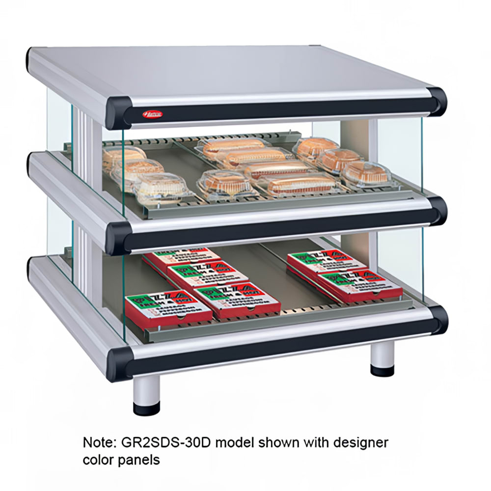 042-GR2SDS60D208 66 1/4" Self Service Countertop Heated Display Shelf - (2) Shelves, 120/208...