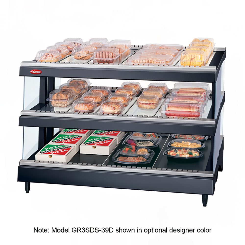 042-GR3SDS27D 27 9/50" Self Service Countertop Heated Display Shelf - (3) Shelves, 120v