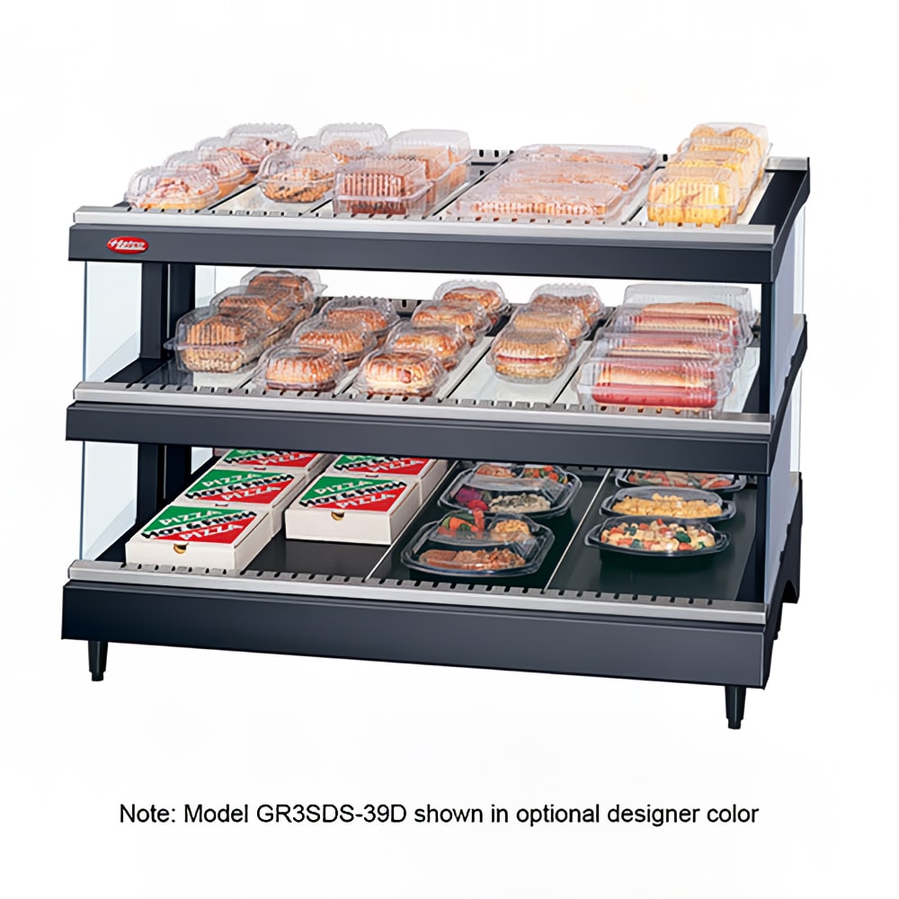 042-GR3SDS39D240 39 9/50" Self Service Countertop Heated Display Shelf - (3) Shelves, 120/24...
