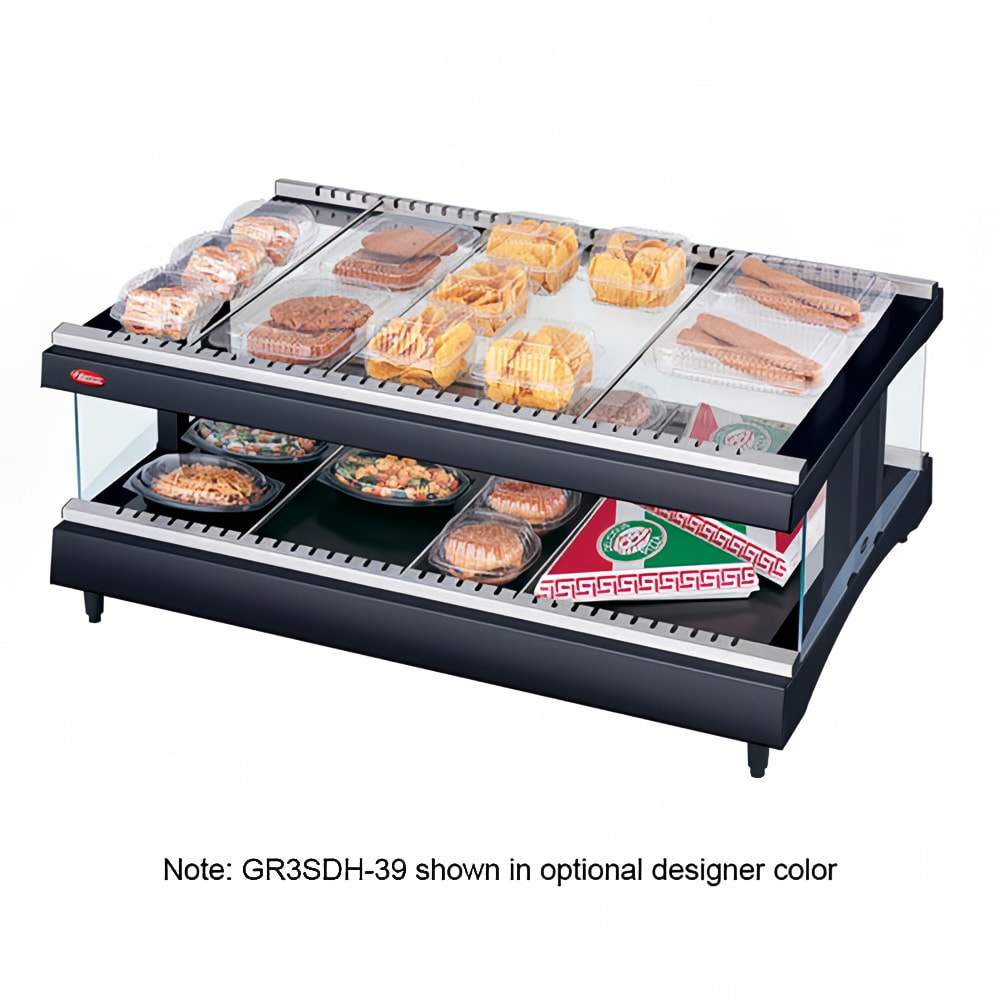 042-GR3SDH39 39 9/50" Self Service Countertop Heated Display Shelf - (2) Shelves, 120v